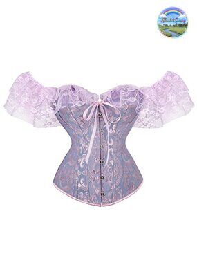Overbust Lace Up Corset Top Women Renaissance Bustier